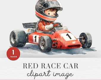 Clipart de carro de corrida vermelho, Carro de corrida vermelho, Clipart de piloto de carro de corrida, Piloto de carro de corrida PNG, Aniversário de carro de corrida PNG, Clipart de aniversário de Fast One, Fast One PNG