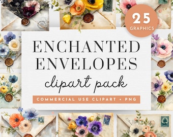 Clipart de lacre de cera, clipart de envelope floral, clipart de correio tradicional, clipart de correio feliz, clipart de carta escrita, clipart de flor de casamento romântico