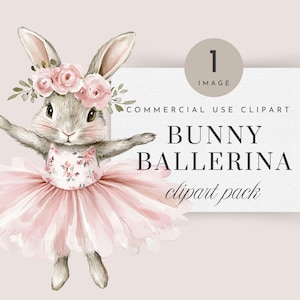 Aquarell Bunny Ballerina Clipart, Ballerina Schuhe Clipart, Ballerina Bunny Rabbit Png kommerzielle Nutzung, Tänzerin PNG, Ballerina Wand Kunst PNG