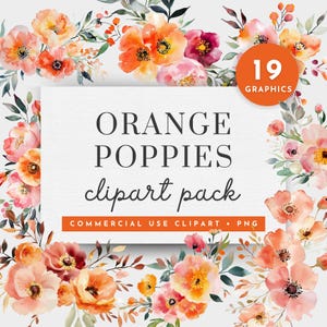 Clip Art California Poppy, Clip Art bladeren en klaprozen, verbrande oranje bloemen PNG, verbrande oranje bloem clipart, oranje en roze bloem clipart