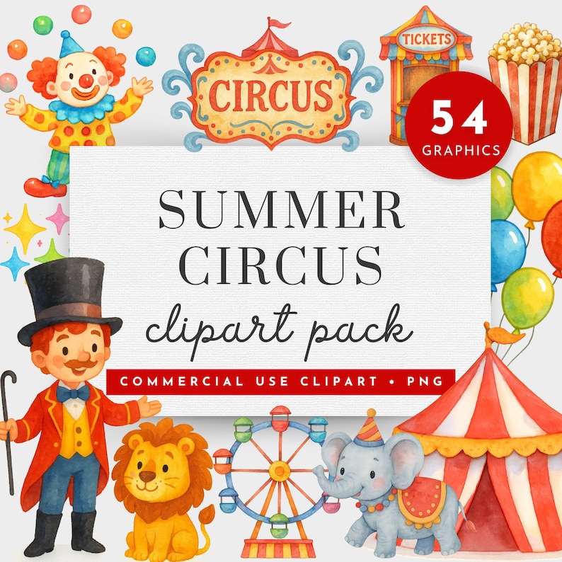 Circus Clipart Set, Circus Sign Clipart, Carnival Ticket Clip Art ...