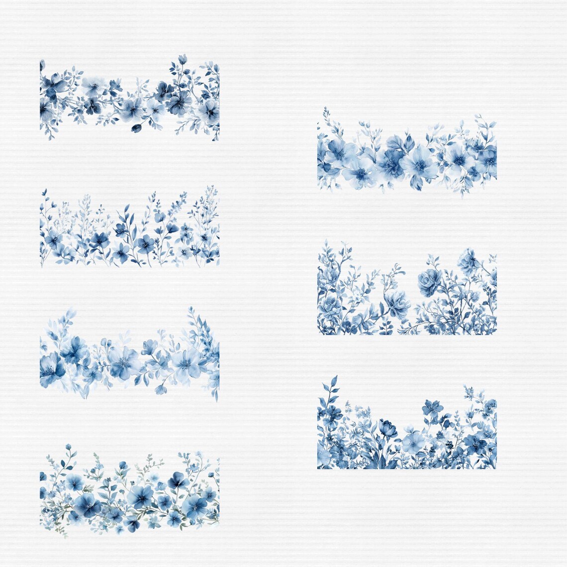Toile Pattern Border Toile Border Clipart, Chinoiserie Clipart, Blue Toile Clipart for ...