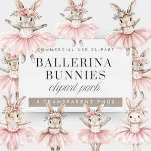 Watercolor Bunny Ballerina Clipart, Ballerina Shoes Clipart, Ballerina Bunny Rabbit Png Commercial Use, Dancer PNG, Ballerina Wall Art PNG