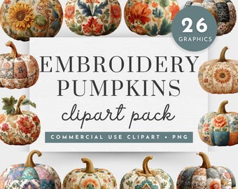 Embroidery Patchwork Pumpkin Png, Quilted Pumpkin PNG, Vintage Patchwork Pumpkin PNG, Grandmillenial Pumpkin Clipart, Retro Pumpkin Clipart