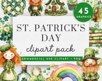 St Patricks Day Clipart Pastel, Groovy St Patricks Day Clipart, Shamrock PNG,Saint Patrick's Day Clipart Bundle,Cute St Patrick's Fussy Cuts