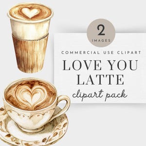 Aquarelle café Latte coeur PNG, UNE IMAGE, aquarelle Coffee Shop Clipart, Clipart tasse à café, Clipart café expresso usage commercial