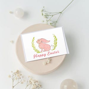 Filigrane rosa Osterhasen Grußkarte