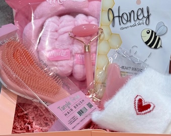 Pink beauty box for Valentine’s Day,  gift set for woman perfect self car for her, gift for young mom
