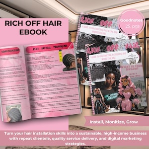 Lace Wig install Ebook Guide, rich off hair for Hair influencer & Stylists digital Wig eBook, passive income, small business startup