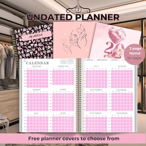 Hyperlinked Undated Planner 2025, Goodnotes Planner, Pink Aesthetic, iPad Planner, Daily Digital Calendar, Notability, Minimalist Elegant