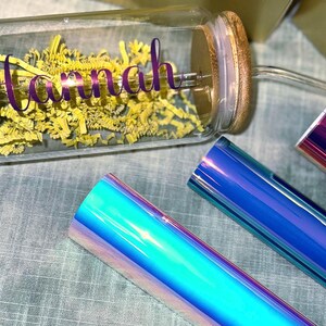 Glass tumbler - bamboo lid and glass straw