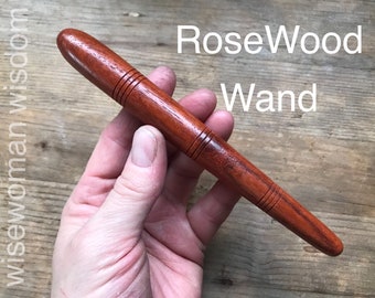 ROSEWOOD WAND 100% natural sirius pagan wicca spells