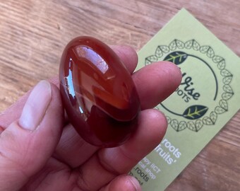 CARNELIAN EGG Palm stone meditation A+ grade undrilled 100% natural genuine sacral chakra undrilled medium 40mm