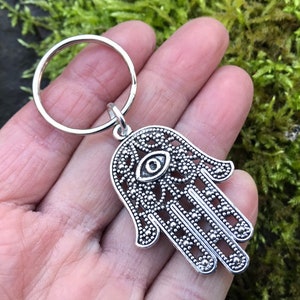 KEYRING OPKNOPING CHARME sleutels Auto camper opknoping spiegel helende bescherming hand van fatima godin talisman elementen numerologie 5 reiki