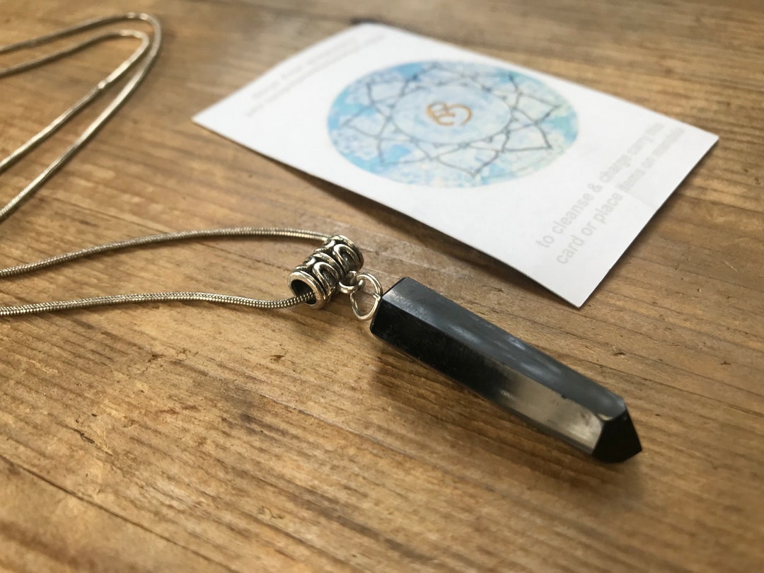 Tibetan black obsidian amulet Clearance