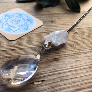 CUT CRYSTAL RAINBOW maker quartz cut glass crystal tear drop charm wall window decoration sun catcher elemental  healing healer Feng Shui