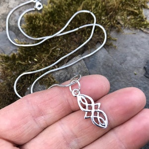 SILVER INFINITY GODDESS Pendant - love life Fertility ancient mother goddess - pagan druid celtic Great Mother celtic knot