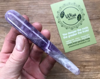 AMETHYST WAND MASSAGER brazilian 100% natural genuine undyed authentic certified shakti massage