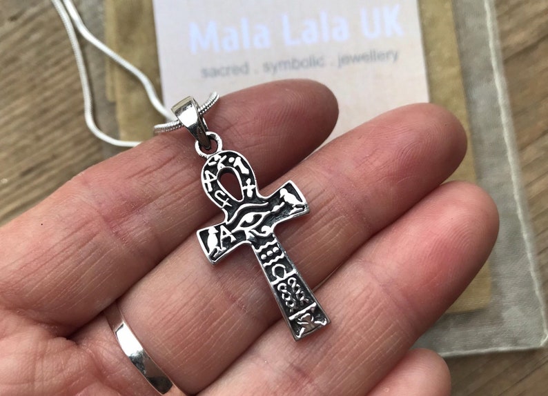 Scribed Ankh Pendant Sterling Silver 925 Goddess Isis - Sterling Silver Ankh Pendant Scribed Ankh Pendant Sterling Silver 925 Goddess Isis - Sterling Silver Ankh Pendant