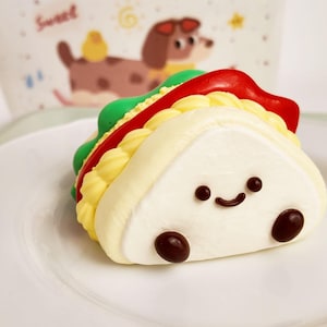Taco Squishy, Squishy, Taba Squishy, hand made, Stress reliever, super soft, Slime toy, Squishy Toy