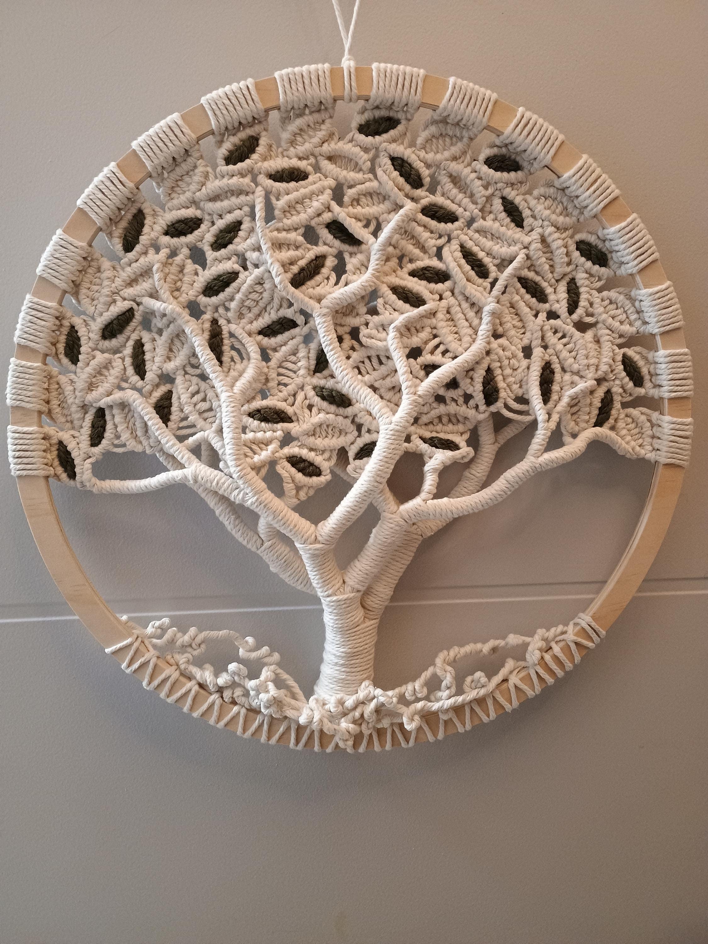 Arbre De Vie En Macramé/Tree Of Life/ Décoration Murale Macramé/Macramé /Makramee /Cotton Tree/Tenture Arbre/ Arbre Vie/Attrape Rêves/