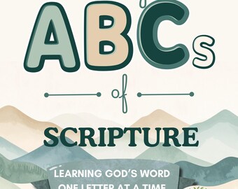 Mi libro para colorear imprimible "El ABC de las Escrituras" y devocionales familiares (PDF)