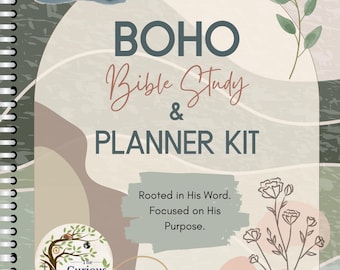 Kit de planificación y estudio bíblico BOHO / GoodNotes Journal / Planificador de fe digital / Plantillas / Cristiano (PDF)