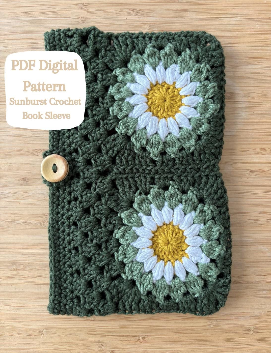 Sunburst Book Sleeve Crochet Pattern