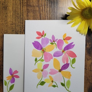 Originele, handgeschilderde, aquarel blanco wenskaarten en beschilderde envelop inbegrepen. 4,5 x 5,75 inch. Gratis verzending binnen de VS.