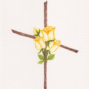 Cartão de Páscoa. Cartões de felicitações originais, pintados à mão, em branco, com aquarela Envelope pintado incluso. 4,5x5,75 polegadas. Frete grátis dentro dos EUA.
