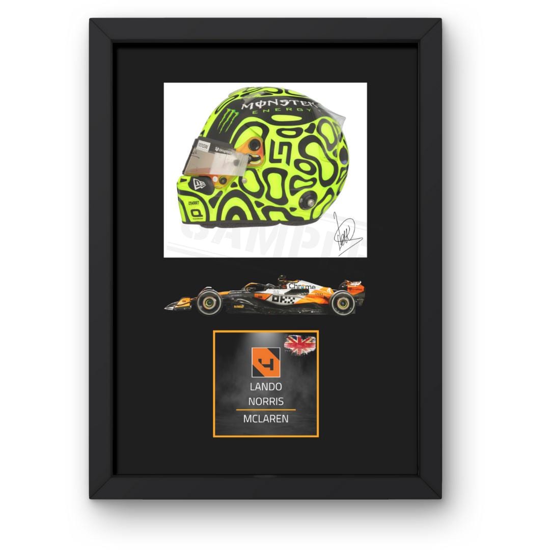 Lando Norris (Car) Framed Display Gift with Reproduced Digital Signature