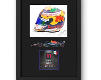 Sergio Perez (Car) Framed Display Gift with Reproduced Digital Signature