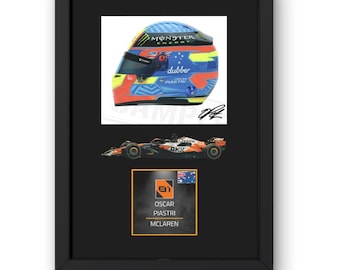 Oscar Piastri (Car) Framed Display Gift with Reproduced Digital Signature