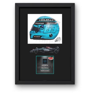 George Russell (Car) Framed Display Gift with Reproduced Digital Signature