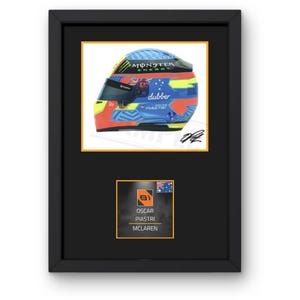 Oscar Piastri (Border) Framed Display Gift with Reproduced Digital Signature