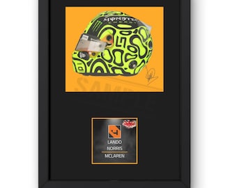 Lando Norris (Bold) Framed Display Gift with Reproduced Digital Signature