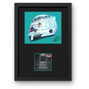 George Russell- Qatar 2024 Special (Bold) Framed Display Gift with Reproduced Digital Signature