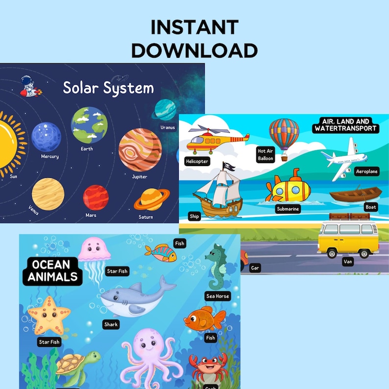 10000+ Educational Activity Printable Learning Tools for Kids Bundle ...
