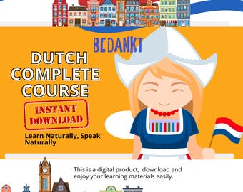 Compleet pakket NEDERLANDS leren | Master NEDERLANDS voor beginners tot gevorderden pdf, audio, video, hacks en afdrukbare examenvoorbereiding