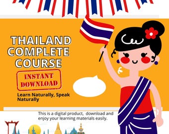Kompletny pakiet nauki języka TAJLANDII | Opanuj język TAJSKI dla początkujących i zaawansowanych – pliki PDF, pliki audio i wideo, porady i materiały do przygotowania do egzaminów w wersji drukowanej