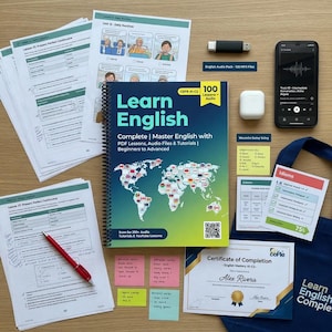 Learn English Complete Package for TOEFL | Master English with PDF Lessons, Audio Files, Video Tutorials |  Beginners to Advanced