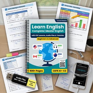Learn English Complete Package for TOEFL | Master English with PDF Lessons, Audio Files, Video Tutorials |  Beginners to Advanced