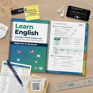 Learn English Complete Package for TOEFL | Master English with PDF Lessons, Audio Files, Video Tutorials |  Beginners to Advanced