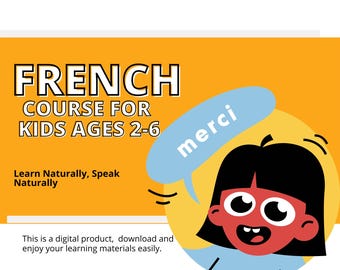 Leerpakket Frans voor kinderen van 2-12 jaar | Flashcards, activiteiten, woordenlijst, flashcards, werkblad en poster voor leuk taalonderwijs