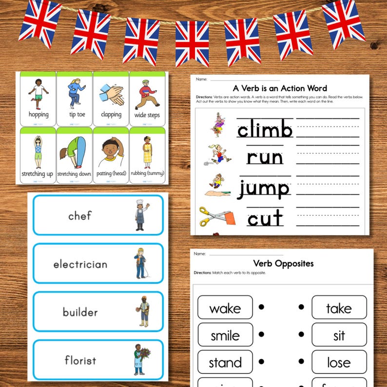 Complete English ESL learning material bundle for children with worksheets, audiobooks, and grammar activities for teaching kids English
