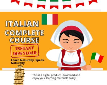 Learn ITALIAN Language Complete Package | Master ITALIAN for Beginners to Advanced PDF, Audio, Video | Instant exam preparation