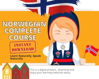 Learn NORWEGIAN Language Complete Package | Master NORWEGIAN for Beginners to Advanced PDF, Audio,  | Instant exam preparation