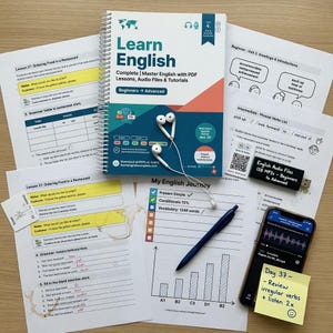 Learn English Complete Package for TOEFL | Master English with PDF Lessons, Audio Files, Video Tutorials |  Beginners to Advanced