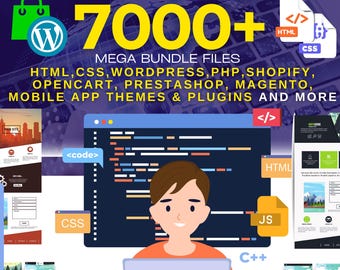 Ultimate Developer Bundle | 7000+ HTML, Css, WordPress Themes, PHP Scripts, Shopify, Prestashop, Magento Templates, MobileApps | 75GB files