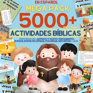 Biblia para Niños y adolescente en Español | Mega Pack treibens Cristianas 5000+ Páginas PDF Imprimible | Escuela Cristiana, Iglesia